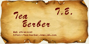 Tea Berber vizit kartica